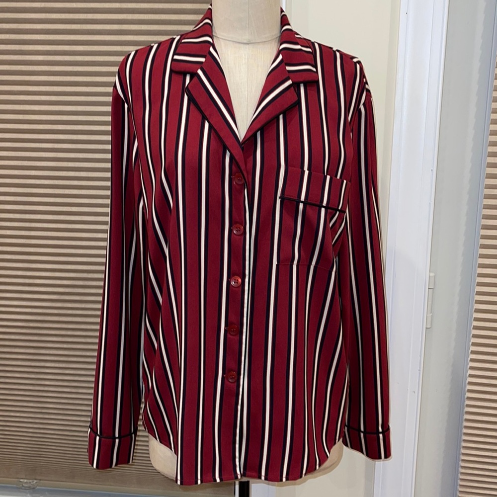 Belair Paris Stripe Button Front Shirt